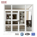 Waterproof aluminum glass doors double entry bathroom doors